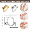 SUNNYCLUE 12Pcs 2 Colors Alloy Cuff Rings RJEW-SC0001-09-2