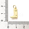 Brass Micro Pave Clear Cubic Zirconia Pendants KK-L225-045G-3