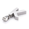 Non-Tarnish 304 Stainless Steel Letter Pendants STAS-H127-K-P-3