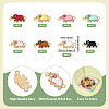 48Pcs 8 Colors Alloy Enamel Elephant Connector Charms ENAM-TA0001-80G-2