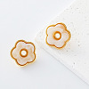 304 Stainless Steel Resin Stud Earrings for Women ST7029-4-1