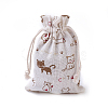 Burlap Kitten Packing Pouches ABAG-I001-10x14-03-2