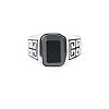 304 Stainless Steel & Obsidian Finger Rings for Men FS-WG9DF95-02-3