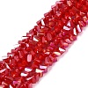 Electroplate Opaque Glass Beads Strands LS-EGLA-Q139-01A-C10-1