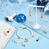 Alloy Enamel Star & Moon Pendant Locking Stitch Markers HJEW-AB00041-4
