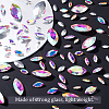 94Pcs 6 Style Pointed Back Glass Rhinestone Cabochons RGLA-FG0001-10-4