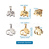 8Pcs 4 Styles 304 Stainless Steel Pendants STAS-TA0001-36-13