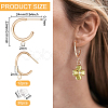 12Pcs Brass Ring Stud Earring Findings KK-BC0011-04-2