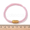 304 Stainless Steel with Polyester Metallic Cord Bracelets for Women BJEW-Z145-01G-31-5