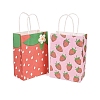 2 Styles Strawberry Print Paper Gift Bags with Handles TH-CBA170C-07-3