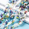 Handmade Millefiori Glass Beads Strands LK137-6
