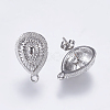 Alloy Stud Earring Findings PALLOY-F201-04-3