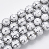 Electroplate Glass Beads Strands EGLA-T012-02F-1