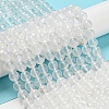 Natural Rainbow Moonstone Round Bead Strands G-M263-D-02A-1