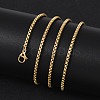 PVD Vacuum Plating 304 Stainless Steel Box Chain Necklaces NJEW-P244-01G-4