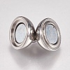 Tarnish Resistant 304 Stainless Steel Magnetic Clasps with Loops LS-STAS-G173-05P-10mm-3