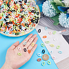 1260Pcs 14 Style Opaque Acrylic Linking Rings SACR-DC0001-01-3
