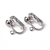 Iron Clip-on Earring Findings for Non-Pierced Ears X-EC141-NF-1