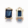 Brass Glass Rhinestone Pendants GLAA-S179-21A-RS-3