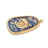 304 Stainless Steel Epoxy Resin with Natural Shell and Sequins Inside Pendants STAS-L026-17G-J04-2
