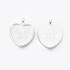 Alloy Pendant Cabochon Settings PALLOY-WH0023-01S-1