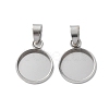304 Stainless Steel Pendant Cabochon Settings STAS-L282-010P-04-1