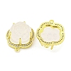 Rack Plating Brass Micro Pave Cubic Zirconia Link KK-M291-25E-2