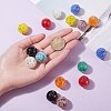 18Pcs 9 Colors Handmade Gold Sand Lampwork Beads LAMP-SZ0001-05-5