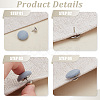 32 Sets 8 Colors Polyester Covered Iron Buttons BUTT-BC0001-12A-4