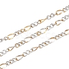 Two Tone 304 Stainless Steel Figaro Chains CHS-P028-13A-1