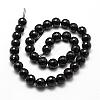 Natural Dyed & Heated Black Onyx Beads Strands G-D840-22-6mm-2