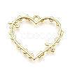Rack Plating Alloy Open Back Bezel Pendants PALLOY-Q351-67G-FF-2