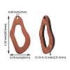 20Pcs Walnut Wood Hollow out Pendants WOOD-CJ0001-22-2