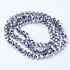 Electroplate Transparent Glass Beads Strands EGLA-A034-T6mm-UA05-2