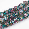 Handmade Gold Sand Lampwork Beads LAMP-T006-09D-1
