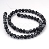 Natural Snowflake Obsidian Gemstone Beads G-J338-03-6mm-2