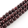 Dyed Natural Sesame Jasper Round Beads Strands G-R342-6mm-11-1