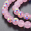 Spray Painted Glass Beads Strands X-GGLA-S058-001C-01-3