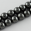 Magnetic Synthetic Hematite Beads Strands G-Q893-4mm-2