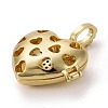 Brass Micro Pave Clear Cubic Zirconia Diffuser Locket Pendants ZIRC-E165-17G-3