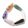 Natural Amethyst & Rose Quartz & Tiger Eye & Quartz Crystal & Green Aventurine & Carnelian Beads Strands G-P528-H09-01-3