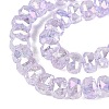 Electroplate Transparent Crackle Glass Beads Strands EGLA-Q135-01A-B06-3