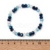 Electroplate Glass Beads Stretch Bracelet for Women BJEW-JB13170-2
