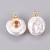 Natural Cultured Freshwater Pearl Pendants PEAR-F008-31G-01-2