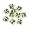Brass Pave Cubic Zirconia Pendants KK-G462-44KCG-03-3