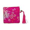 Chinese Brocade Tassel Zipper Jewelry Bag Gift Pouch X-ABAG-F005-10-2