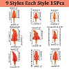 135Pcs 9 Styles Plastic Craft Nose DIY-AR0003-88-2