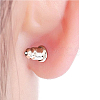 100Pairs Brass Ear Nuts KK-CN0003-28-6