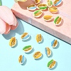 18Pcs 3 Colors Enamel Cowrie Shell Beads SSHEL-FS0001-03-8