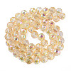 Electroplate Transparent Glass Beads Strands EGLA-N002-34B-C07-2